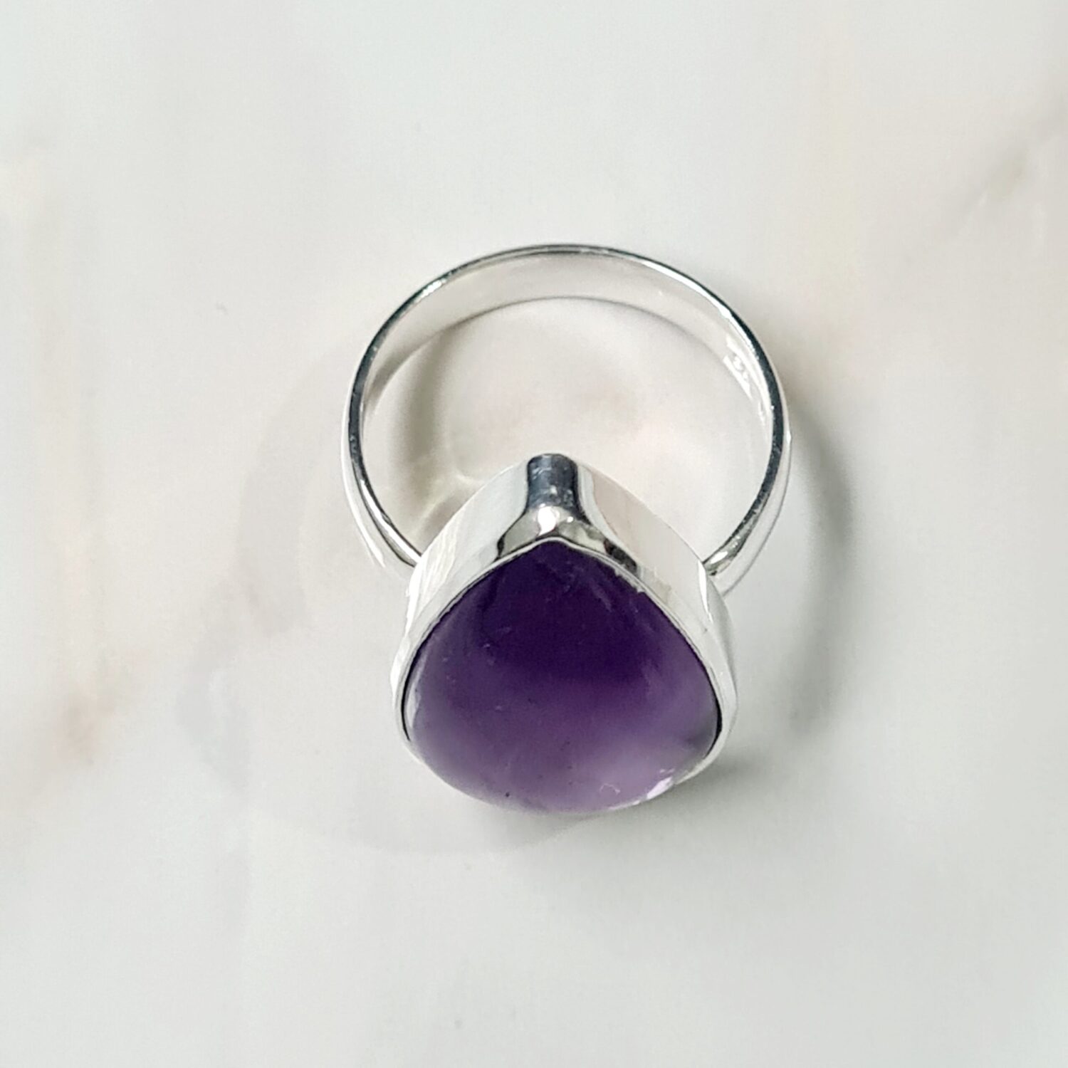 Ring Amethist Druppel - 925 Zilver - Image 2