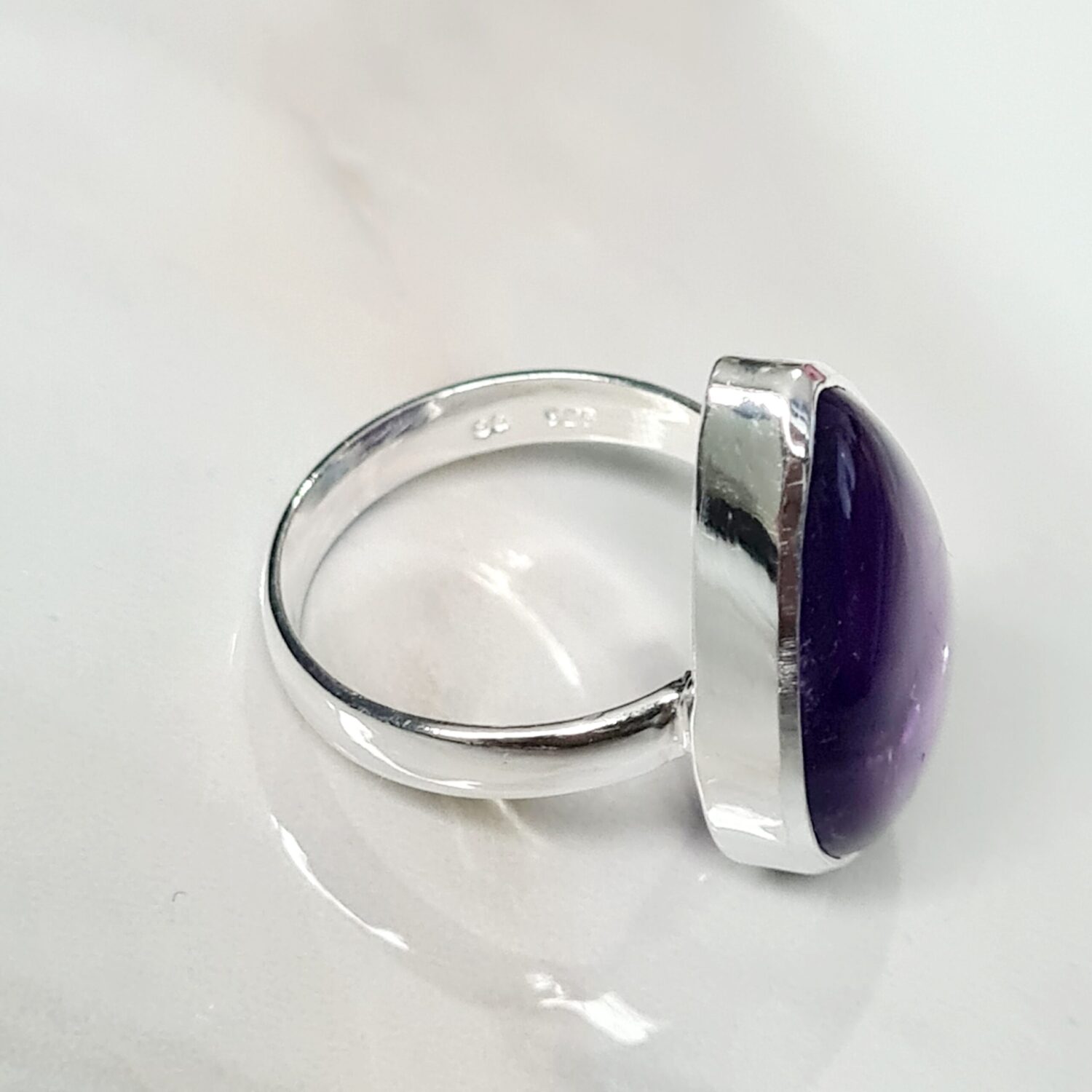 Ring Amethist Druppel - 925 Zilver - Image 3