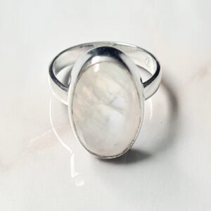 Ring Maansteen Ovaal - 925 Zilver