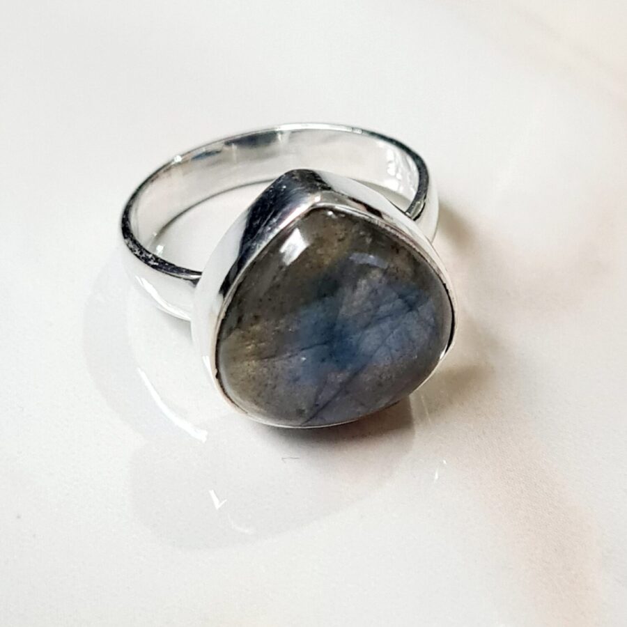 Ring Labradoriet Druppel - 925 Zilver - Afbeelding 2
