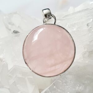 Hangers Rozenkwarts Rond 2 Medium – 925 Zilver