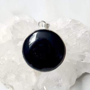 Hangers Onyx Rond 3 Groot – 925 Zilver