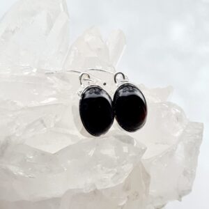 Oorhangers Onyx Ovaal – 925 Zilver