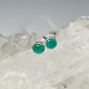 Oorknopjes Smaragd – 925 Zilver