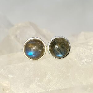 Oorknopjes Labradoriet – 925 Zilver