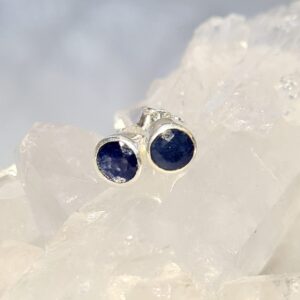 Oorknopjes Saffier – 925 Zilver