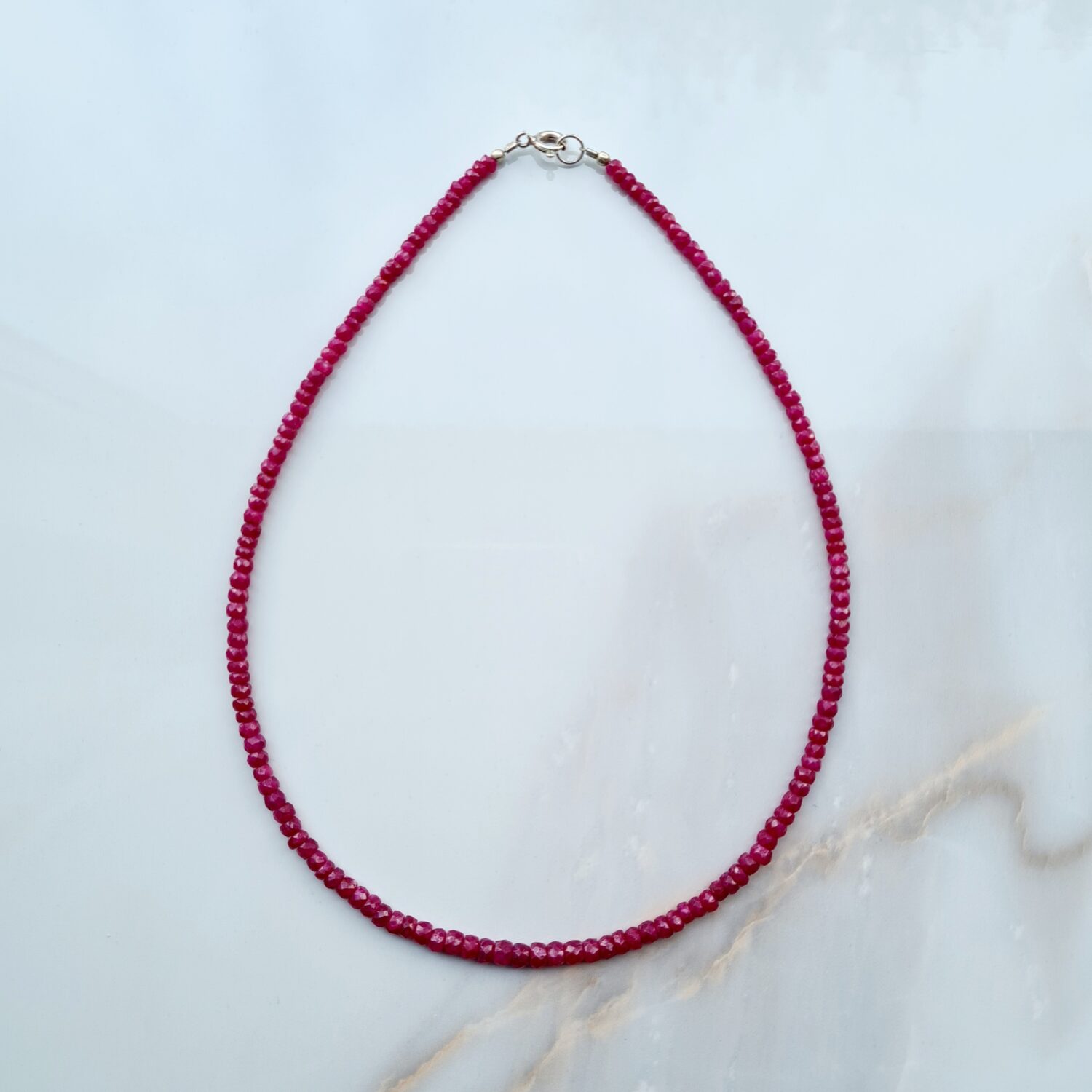 Ketting Robijn – 925 Zilver - Afbeelding 2