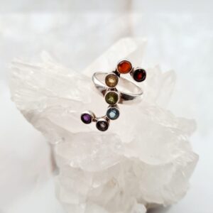 Ring Chakra 7 Gems - 925 Zilver