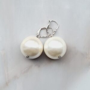 Oorbellen Witte Zoetwaterparel – 925 Zilver
