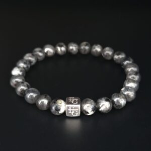 Kralen armband labradoriet (donker) & hematiet 8mm “Copenhagen” – Eternal Gems