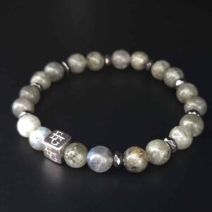 Kralen armband labradoriet (licht) & hematiet 8mm “Cairo” – Eternal Gems