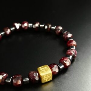 Herenarmband Granaat (6–7mm) “Roma”