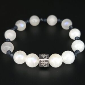 Herenarmband Maansteen & Kyaniet (10mm) “Oslo”