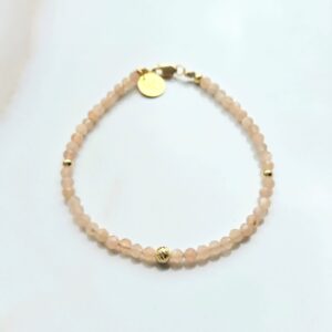 Zonnesteen Armband 3 mm S925 Goldplated | EternalGems