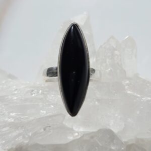 Ring Onyx Marquise – 925 Zilver