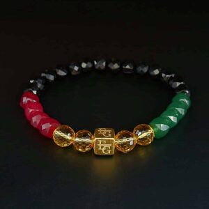 Herenarmband Kingston – Citrien, Agaat, Chalcedoon & Hematiet