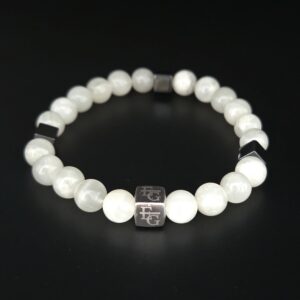 Herenarmband Maansteen “Paris” – S925 zilver