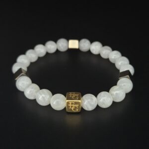 Herenarmband Maansteen “Paris” – 18k gold plated S925