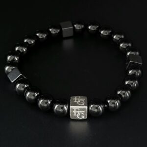  Herenarmband Onyx “Londen” – S925 Zilver | Eternal Gems