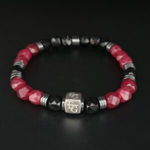 Herenarmband “Amsterdam” Agaat, Chalcedoon – S925 Logo Blok | City Collection